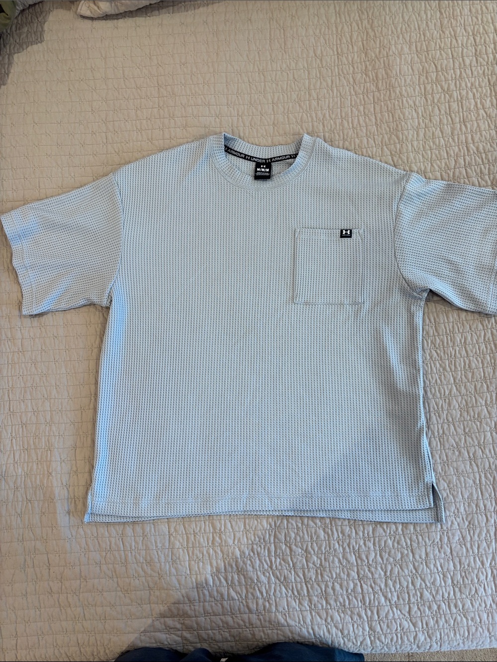 Under Armour Men’s Light Gray Pocket Waffle Knit T-Shirt